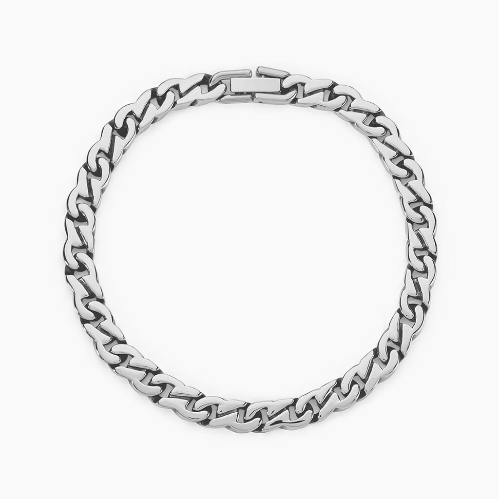 Bracelet Jourdan Rex Acier Argenté - Bracelets Homme | Histoire d’Or