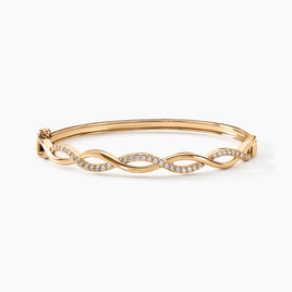 Bracelet Jonc Imae Plaqué Or Jaune Oxyde De Zirconium - Bracelets joncs Femme | Histoire d’Or