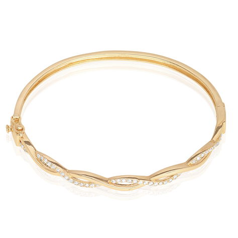 Bracelet Jonc Imae Plaqué Or Jaune Oxyde De Zirconium - Bracelets joncs Femme | Histoire d’Or