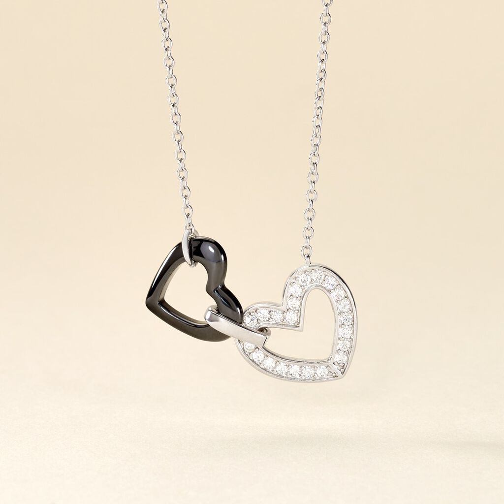 Collier Lineth Argent Blanc Céramique Oxyde De Zirconium - Colliers fantaisie Femme | Histoire d’Or