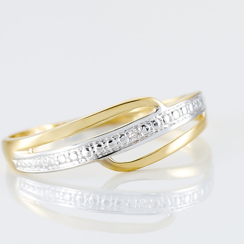 Bague Solena Or Jaune Diamant - Bagues avec pierre Femme | Histoire d’Or