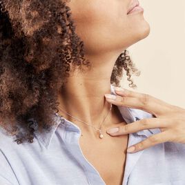 Collier Or Blanc Proximae Perle De Culture Oxydes De Zirconium - Bijoux Femme | Histoire d’Or