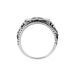 Bague Stefan Acier Blanc Oxyde Noir - Bagues avec pierre Homme | Histoire d’Or