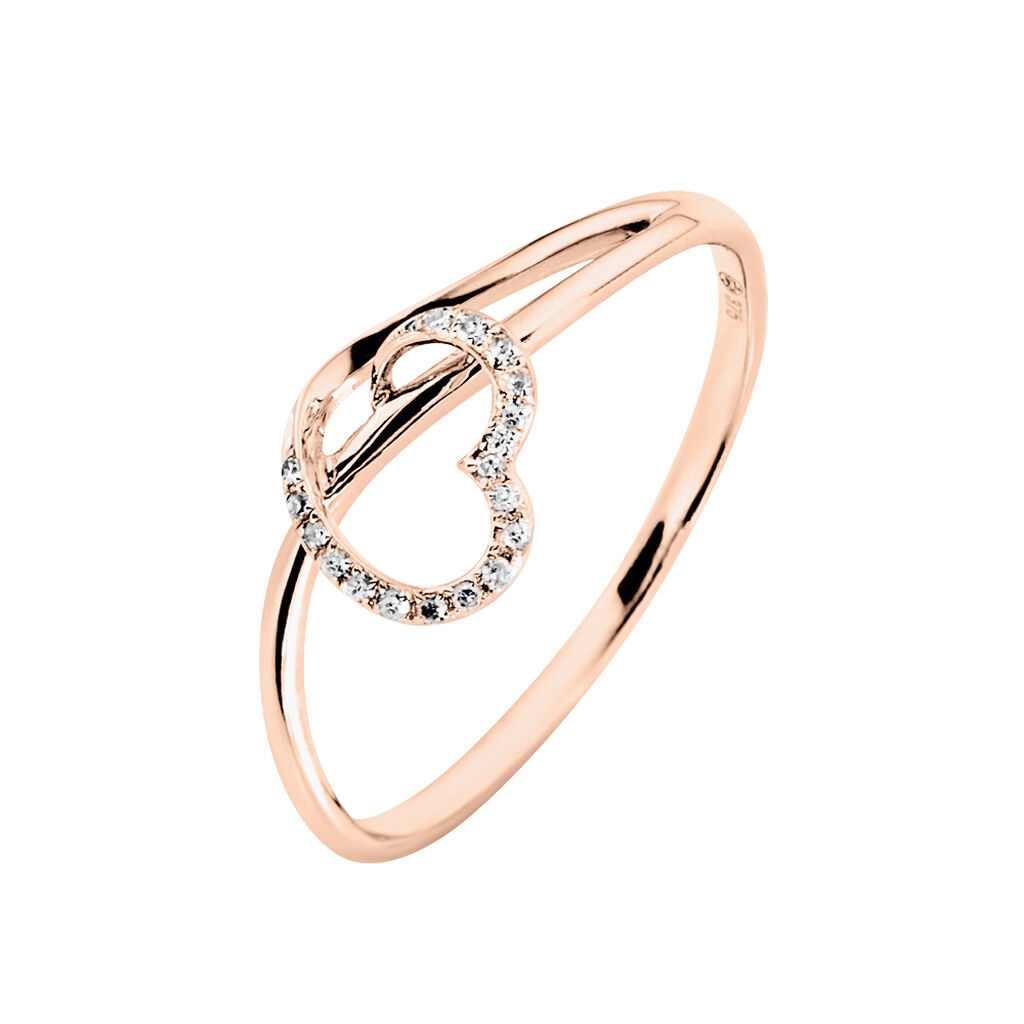 Bague Louise Or Rose Diamant - Bagues avec pierre Femme | Histoire d&rsquo;Or