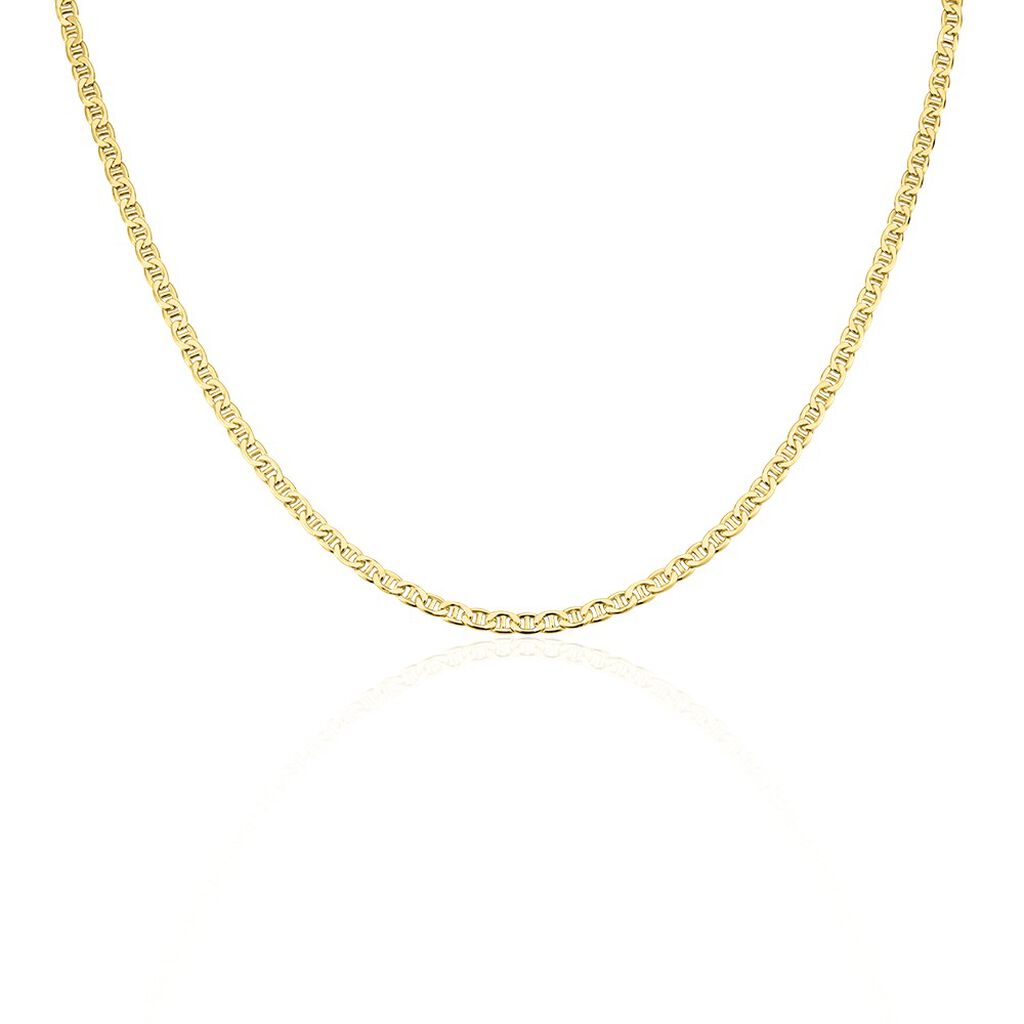 Collier Capucin Or Jaune Maille Marine Plate - Chaines Homme | Histoire d’Or