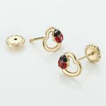 Boucles D'oreilles Puces Or Jaune Syringa Smalto - Clous d'oreilles Enfant | Histoire d&rsquo;Or