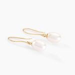 Boucles D'oreilles Pendantes Baroque Or Jaune Perle De Culture - Boucles d'oreilles pendantes Femme | Histoire d&rsquo;Or