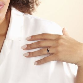 Bague Lupe Or Blanc Saphir Et Diamant - Bagues avec pierre Femme | Histoire d’Or