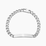 Bracelet Identit&eacute; Argent Blanc Casper - Gourmettes Homme | Histoire d&rsquo;Or