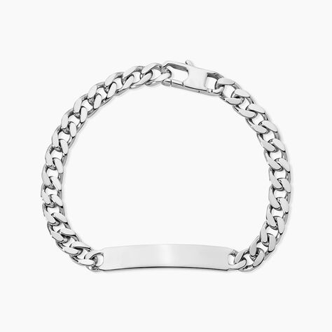 Bracelet Identit&eacute; Argent Blanc Casper - Gourmettes Homme | Histoire d&rsquo;Or