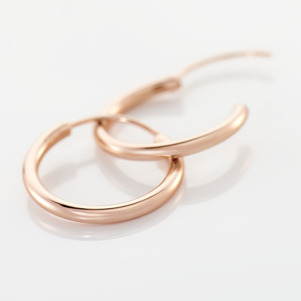 Créoles Argent Rose Olympia - Boucles d'oreilles créoles Femme | Histoire d’Or