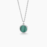 Collier Lunatique Argent Blanc Malachite Onyx - Colliers fantaisie Femme | Histoire d&rsquo;Or