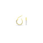Cr&eacute;oles Sandrine Or Jaune Strass - Boucles d'oreilles empierr&eacute;es Femme | Histoire d&rsquo;Or