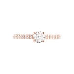 Bague Solitaire Dayna Or Rose Oxyde De Zirconium - Bagues solitaires Femme | Histoire d&rsquo;Or