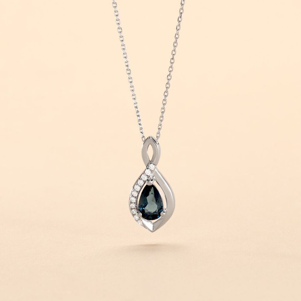 Collier Dalil Or Blanc Topaze Oxyde - Colliers Femme | Histoire d’Or