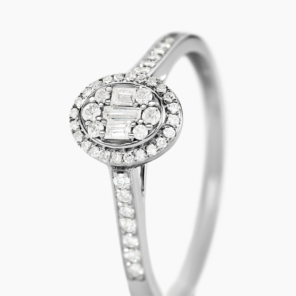 Bague Collection 1986 Or Blanc Diamant - Bagues solitaires Femme | Histoire d’Or