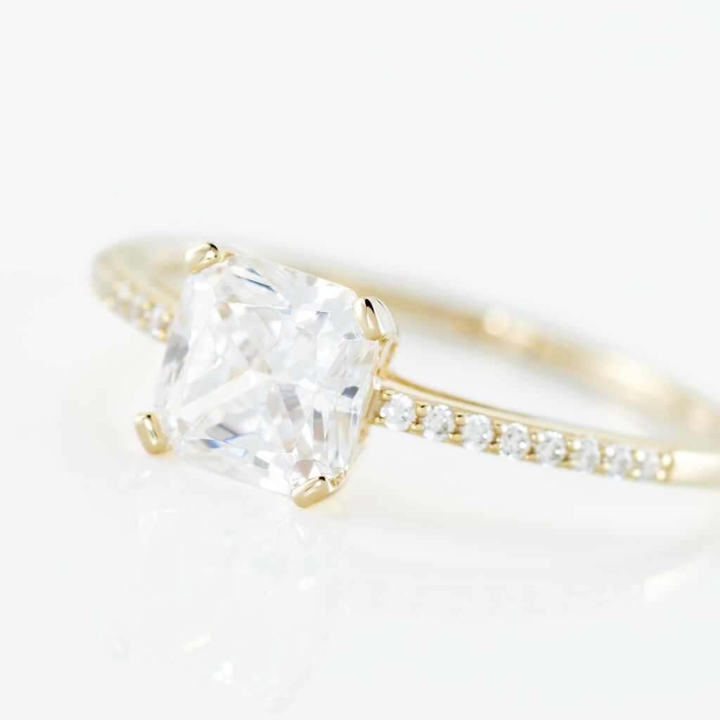 Bague Solitaire Or Jaune Beline Oxyde De Zirconium - Bagues solitaires Femme | Histoire d&rsquo;Or