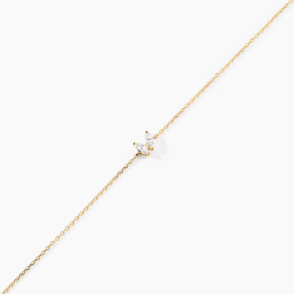 Bracelet Glendower Or Jaune Diamant Synth&eacute;tique - Bracelets Femme | Histoire d&rsquo;Or