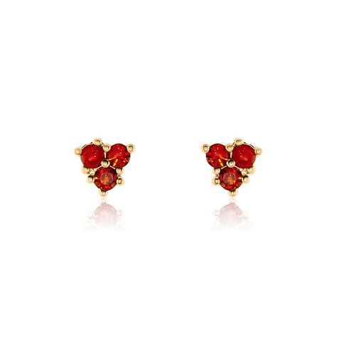 Boucles D'oreilles Puces Istoria Plaqué Or Jaune Oxyde De Zirconium - Boucles d'oreilles fantaisie Femme | Histoire d’Or