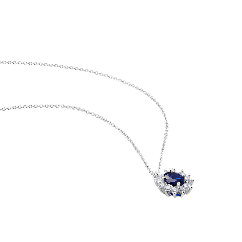 Collier Perez Argent Blanc Oxyde De Zirconium - Colliers fantaisie Femme | Histoire d&rsquo;Or