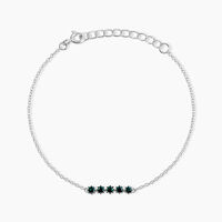 Bracelet Karrie Argent Blanc Oxyde De Zirconium