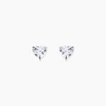 Boucles D'oreilles Puces Or Blanc Salona Oxyde De Zirconium - Clous d'oreilles Femme | Histoire d&rsquo;Or