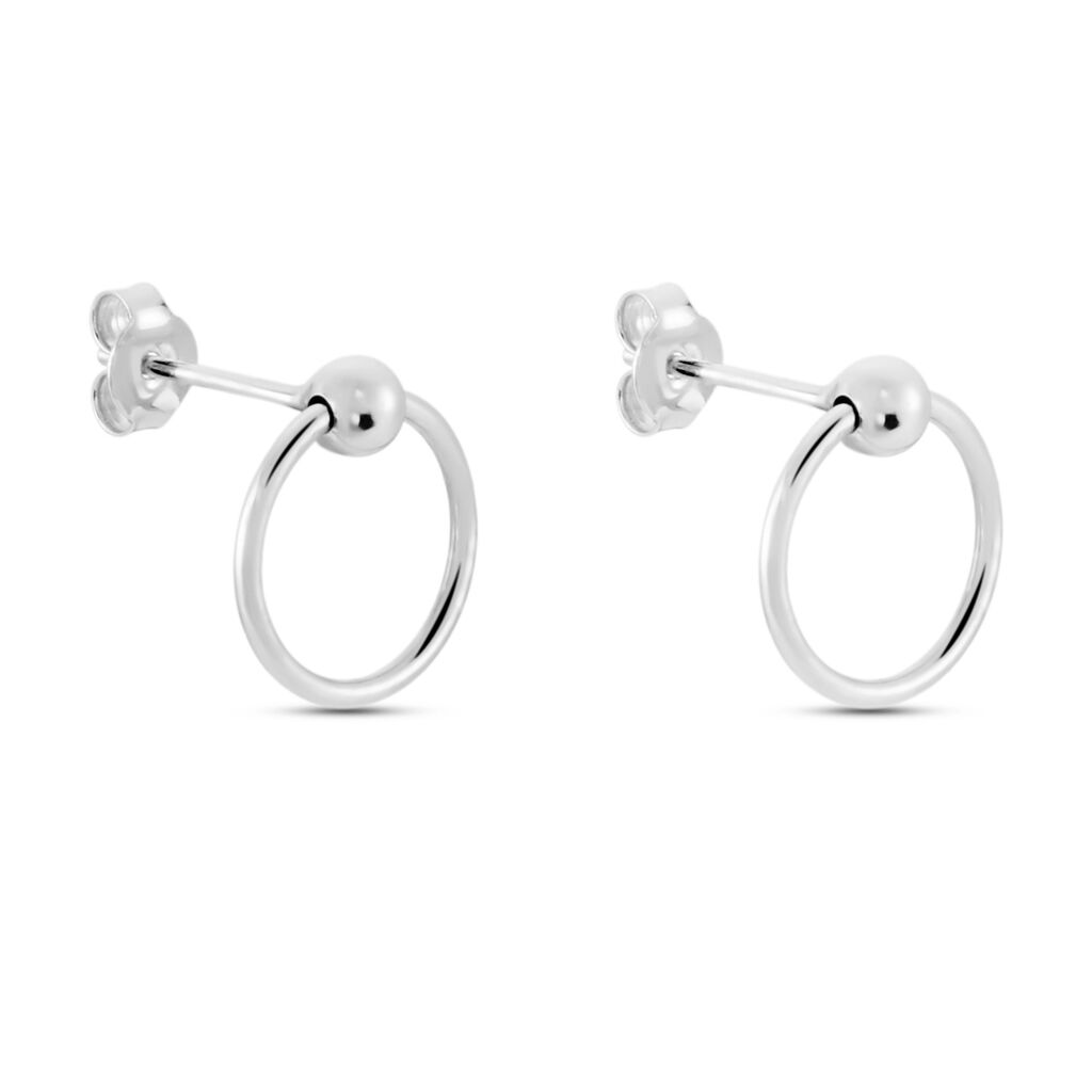 Boucles D'oreilles Pendantes Tatyanna Argent Blanc - Boucles d'oreilles créoles Femme | Histoire d’Or