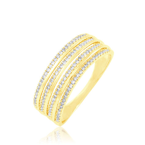 Bague Ines Or Jaune Diamant - Bagues avec pierre Femme | Histoire d’Or