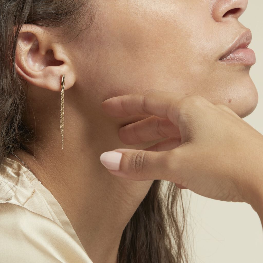 Boucles D'oreilles Pendantes Armoise Or Jaune - Boucles d'oreilles pendantes Femme | Histoire d’Or