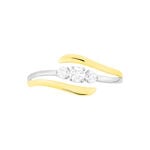 Bague Mayline Or Bicolore Diamant - Bagues avec pierre Femme | Histoire d&rsquo;Or