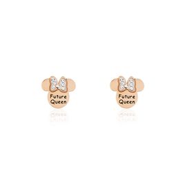 Boucles D'oreilles Puces Disney Acier Doré Rose Cristaux - Boucles d'oreilles fantaisie Enfant | Histoire d’Or