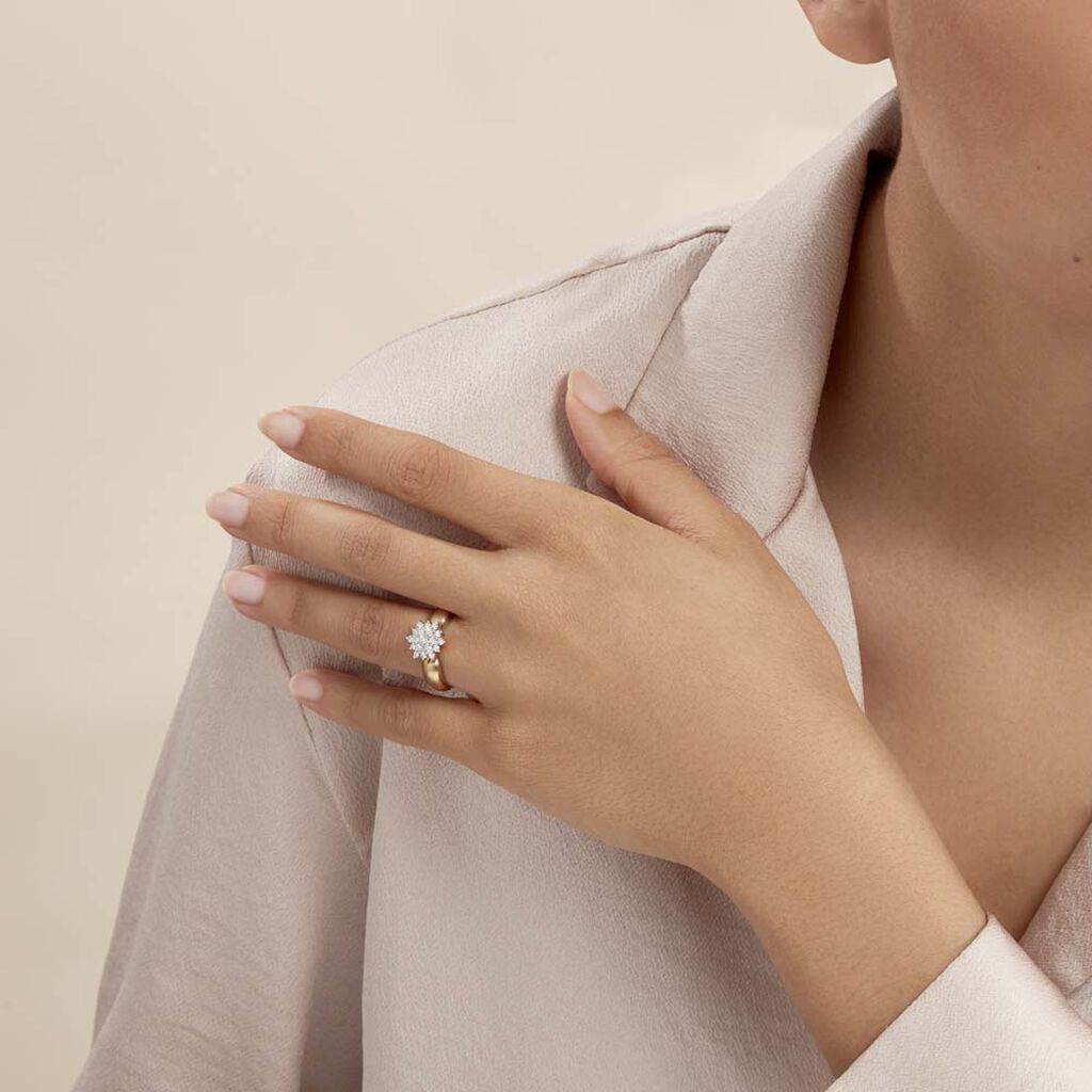 Bague Rasha Or Jaune Diamant - Bagues avec pierre Femme | Histoire d’Or