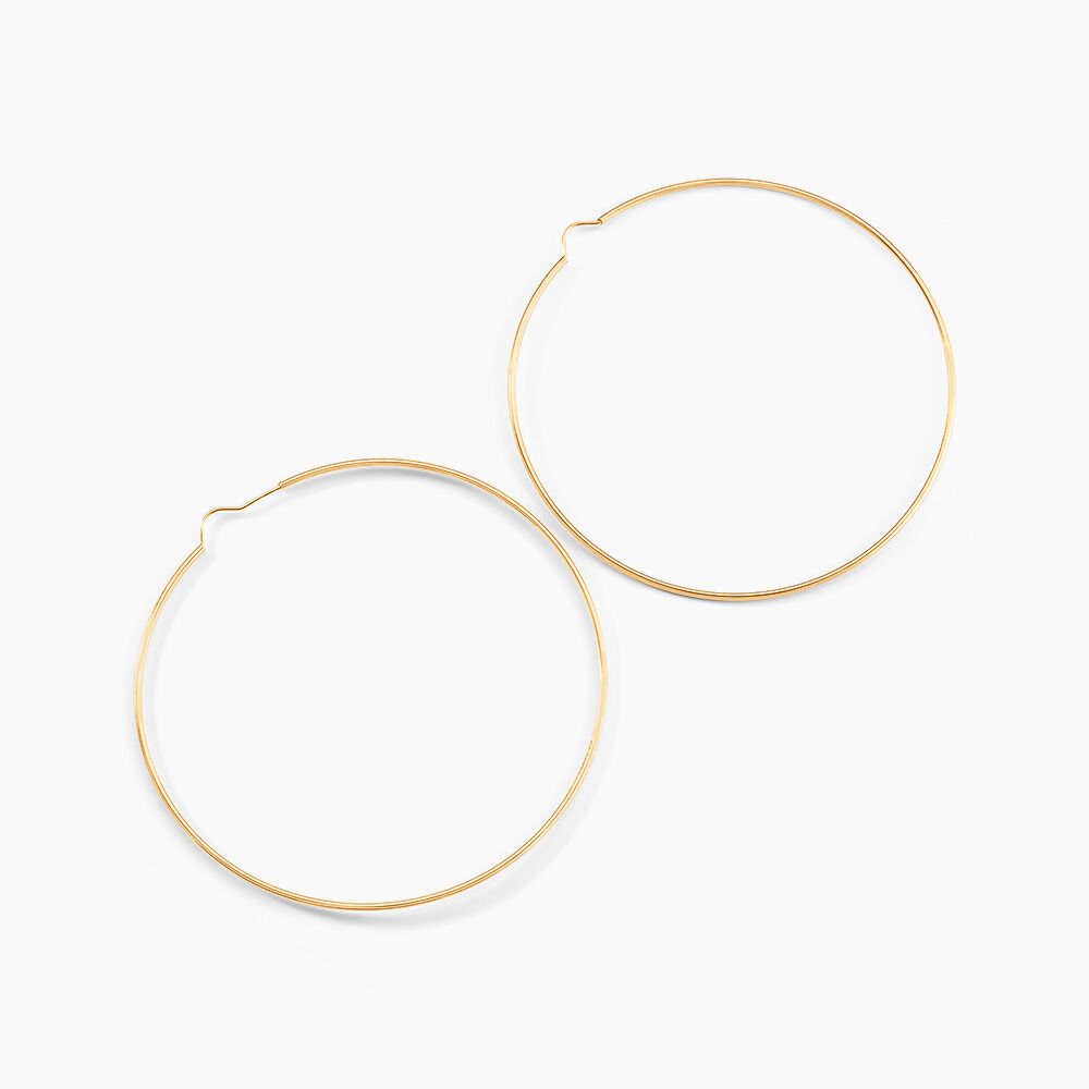 Boucles D’oreilles Créoles – Diamètre 7 Cm – Neuf Avec étiquettes – Style Grand Cercle