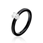 Bague Solitaire Nigelia Argent Blanc Oxyde De Zirconium - Bagues solitaires Femme | Histoire d&rsquo;Or