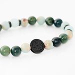 Bracelet Jourdan Yasur Acier Noir Quartz Amazonite - Bracelets Homme | Histoire d&rsquo;Or