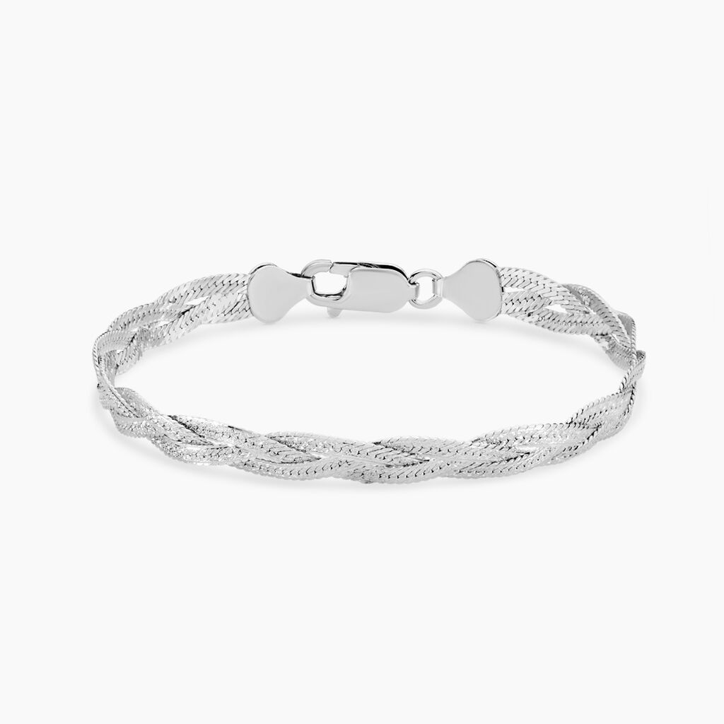 Bracelet Elae Argent Blanc - Bracelets cha&icirc;ne Femme | Histoire d&rsquo;Or