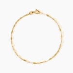 Bracelet Camelie Argent Dor&eacute; A L'Or 750/1000 - Bijoux sans pierre Femme | Histoire d&rsquo;Or