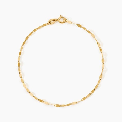 Bracelet Camelie Argent Dor&eacute; A L'Or 750/1000 - Bijoux sans pierre Femme | Histoire d&rsquo;Or