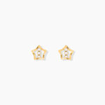 Boucles D'oreilles Puces Elais Etoile 5 Or Jaune Oxyde - Clous d'oreilles Femme | Histoire d&rsquo;Or