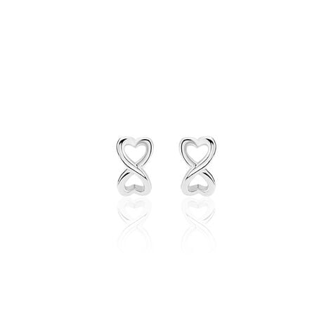 Boucles D'oreilles Puces Cony Argent Blanc - Boucles d'oreilles fantaisie Femme | Histoire d’Or