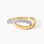 Bague Vero Argent Dor&eacute; A L'Or 750/1000 Oxyde De Zirconium - Bagues avec pierre Femme | Histoire d&rsquo;Or
