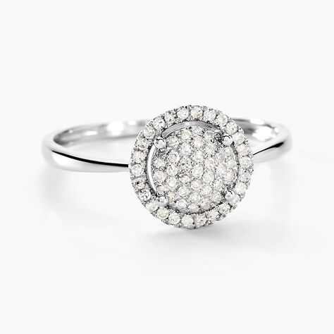 Bague Soleil D'hiver Or Blanc Diamant Divers - Bagues avec pierre Femme | Histoire d’Or