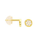 Boucles D'oreilles Puces Pastille Serti Clos Or Jaune Oxyde - Clous d'oreilles Femme | Histoire d&rsquo;Or