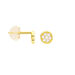 Boucles D'oreilles Puces Pastille Serti Clos Or Jaune Oxyde - Clous d'oreilles Femme | Histoire d’Or