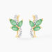 Boucles D'oreilles Puces Angie Or Jaune Emeraude Diamant - Clous d'oreilles Femme | Histoire d’Or