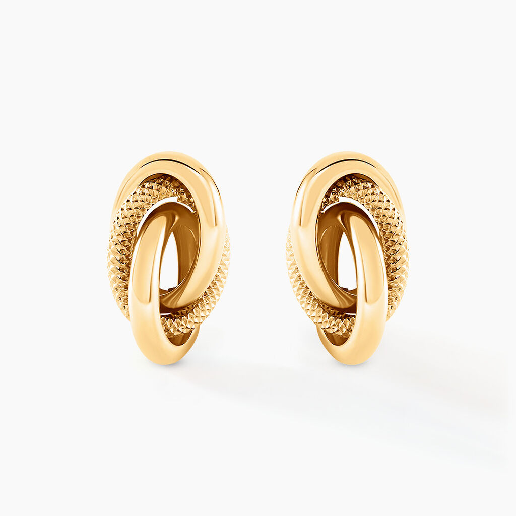 Boucles D'oreilles Puces Nyx Or Jaune - Clous d'oreilles Femme | Histoire d’Or