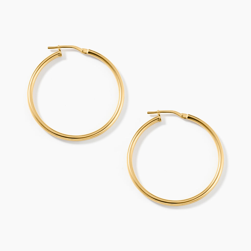 Cr&eacute;oles Verania Argent Dor&eacute; A L'Or 750/1000 - Boucles d'oreilles cr&eacute;oles Femme | Histoire d&rsquo;Or