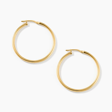 Cr&eacute;oles Verania Argent Dor&eacute; A L'Or 750/1000 - Boucles d'oreilles cr&eacute;oles Femme | Histoire d&rsquo;Or