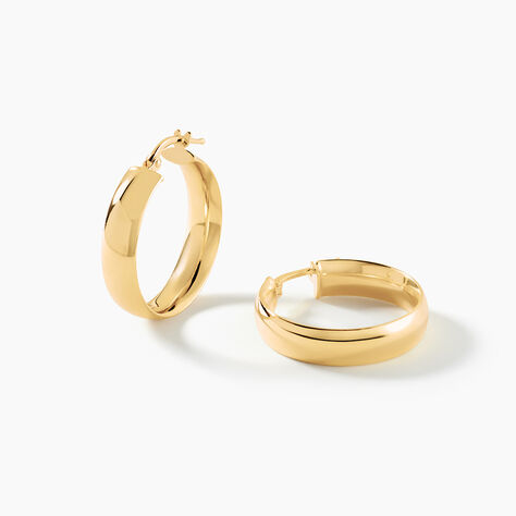 Cr&eacute;oles Terezia Argent Dor&eacute; A L'Or 750/1000 - Boucles d'oreilles cr&eacute;oles Femme | Histoire d&rsquo;Or