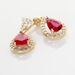 Boucles D'oreilles Pendantes Brigita Plaqué Or Pierre Et Oxyde - Boucles d'oreilles fantaisie Femme | Histoire d’Or